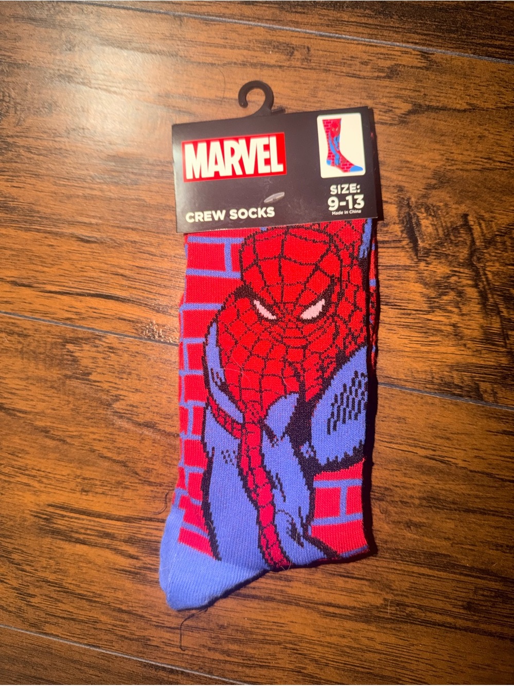 Marvel Spider-Man Red and Blue Crew Socks - Men's